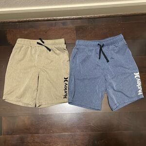 Two Hurley Boys' 4-Way Stretch Youth Hybrid Shorts Size 7/8